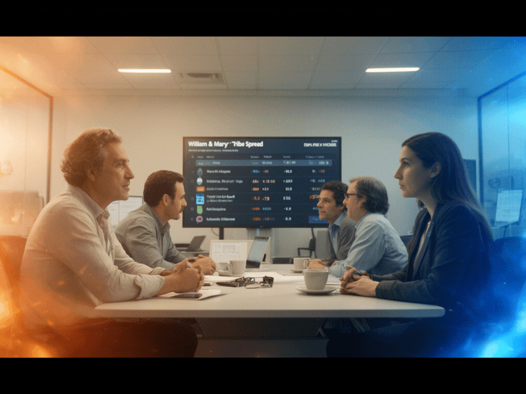 Wie stehen die Polymarket-Quoten für den William & Mary Tribe Spread von -13.5?